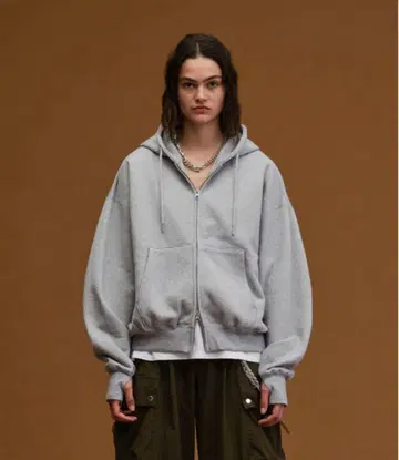 soerte Heavy weight double zip-up hoodie