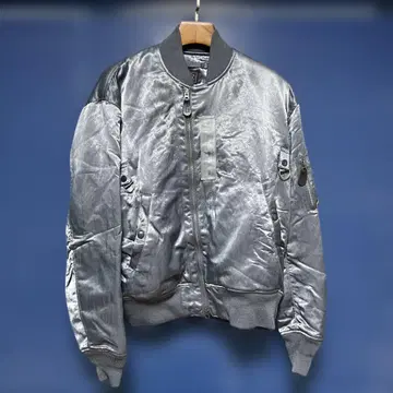 BEAMS MA-1 플라이트 자켓 실버