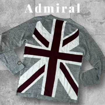 Admiral 애드미럴 남성용 유니언 잭 V넥 니트 M