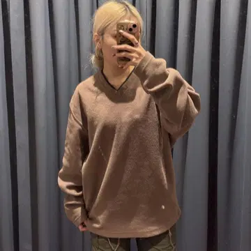 [ 무료배송 ] USA 구제 의류 GAP 올드갭 V넥 무지 플리스 L