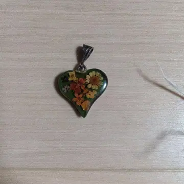 빈티지 압화 멕시코 925 각인 펜던트 탑