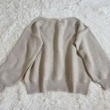 NATURAL BEAUTY BASIC 라메 니트 풀오버 베이지