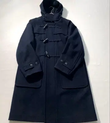[미사용급] UNIQLO+J 울 오버사이즈 더플 코트 네이비 M
