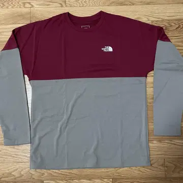THE NORTH FACE 긴팔 T셔츠 M 버건디/그레이