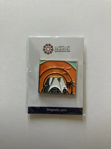 오사카 간사이 만박 카타르관 마그넷 핀 배지