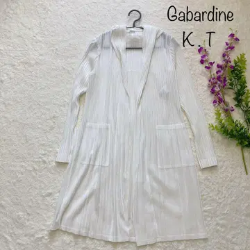 플리츠 가디건 Gabardine K.T 긴팔 롱 가디건 L