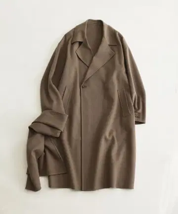 메리노울 더블 페이스 세미 더블 오버 코트