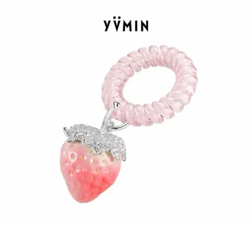 yvmin 딸기 참 포함 머리끈