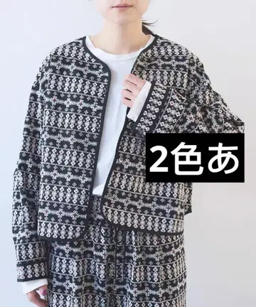 yuni 총 자수 haori 2way 블라우스