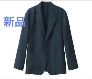 무인양품 새상품 신사 린넨 워싱 재킷 신사 네이비 남성용 M