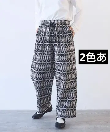 yuni 총 자수 relax 팬츠