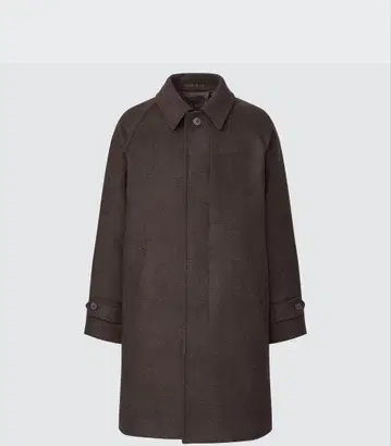 다크 브라운 스텐카라 코트 남녀 공용 XS UNIQLO 유니클로
