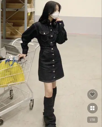 nugu POOOESTP 데님 원피스