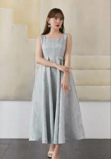 Classic Floral Jacquard Dress