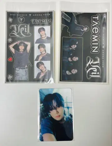 TAEMIN Veil 가챠가챠 렌티큘러 포토 카드 미니 스티커