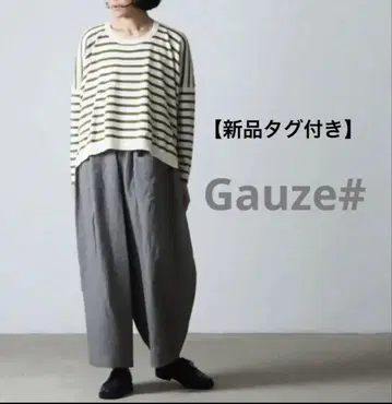 반값 이하 [택 포함 새상품] Gauze# 거즈 니트 풀오버 린넨 55%