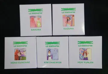 LE SSERAFIM CRAZY 컴팩트 양면 거울 전 5종 컴플리트 세트