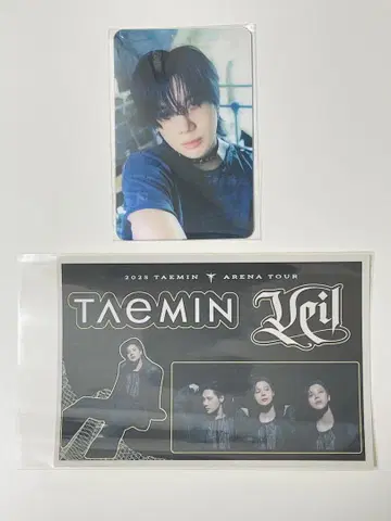 TAEMIN Veil 가챠가챠 렌티큘러 포토 카드 미니 스티커