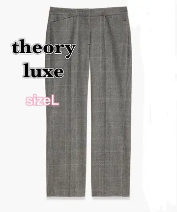 사이즈 L theory luxe 23AW 글렌체크 플란넬 팬츠