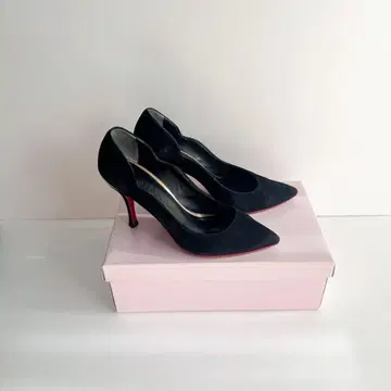 DIANA 블랙 펌프스 레드 힐 24.0cm