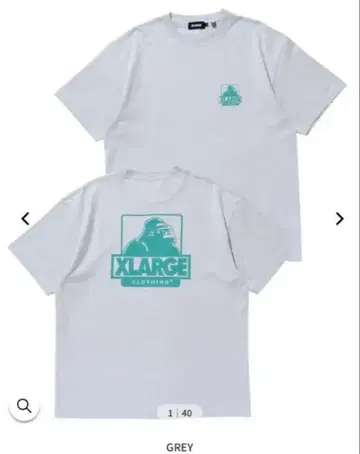 X-LARGE 티셔츠 그레이