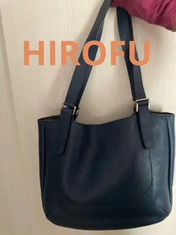 HIROFU 숄더 숄더 토트백 네이비
