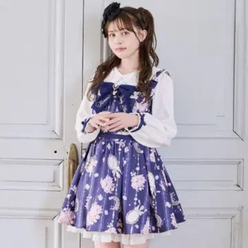 [ 정품 ] 리즈리사 주얼리 패턴 원피스 네이비