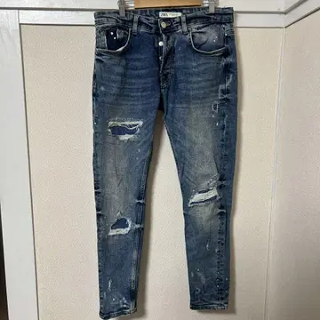 ZARA 데미지 가공 스키니 데님