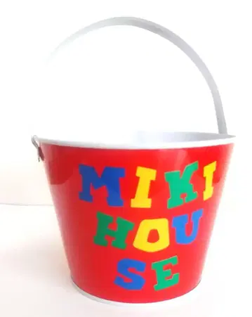 MIKI HOUSE 컬러풀 로고의 빨간색 양동이