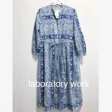 새상품 laboratory work 원피스 꽃무늬 롱 블루