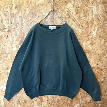 USA제 Vintage IZOD 무지 맨투맨 트레이닝복 그린