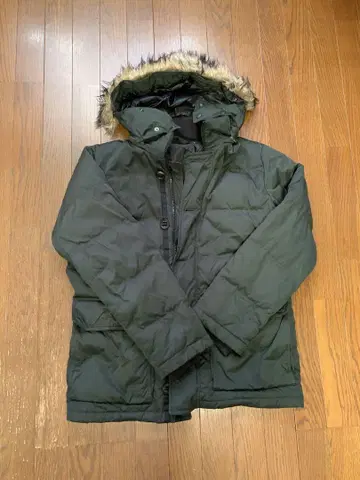 UNIQLO 유니클로 다크 그린 다운 자켓 퍼 포함 M