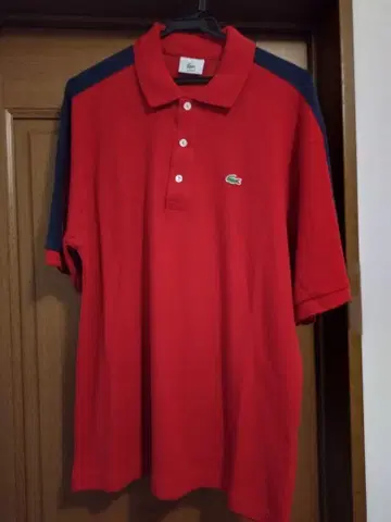 LACOSTE 빨간색 피케 셔츠 사이즈 4