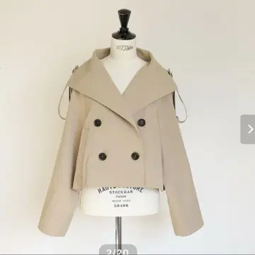 지프소피아 쇼트 트렌치 코트 베이지 미사용 새상품