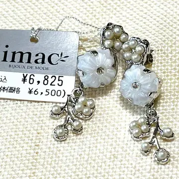 택 포함 새상품 imac 이마크 플라워 모티브 시드 펄의 흔들리는 귀걸이