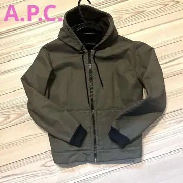 A.P.C. 후드 부착 점퍼 M 사이즈 올리브 그린