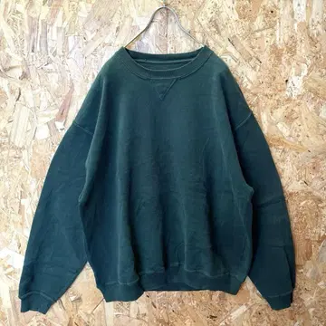 빈티지 러셀 무지 빅 맨투맨 트레이닝복 XL 그린