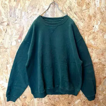 빈티지 러셀 무지 빅 맨투맨 트레이닝복 XL 그린