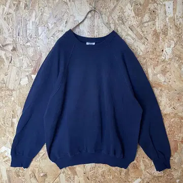 80s USA vintage Lee 무지 맨투맨 네이비 XL
