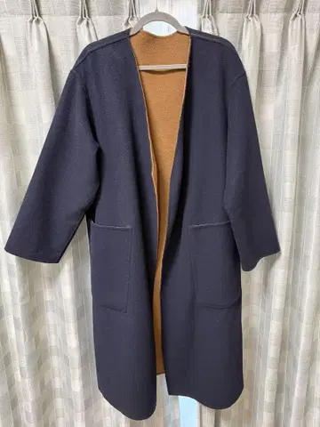 [ HARE ] 노카라 자켓 리버서블 네이비 브라운