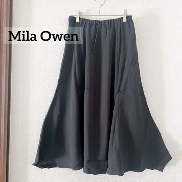 미사용품 Mila Owen 블랙 플레어 스커트 원사이즈 봄옷 여름옷