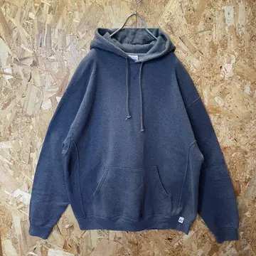 90s 빈티지 구제 의류 러셀 무지 BIG 후드티 XL 그레이