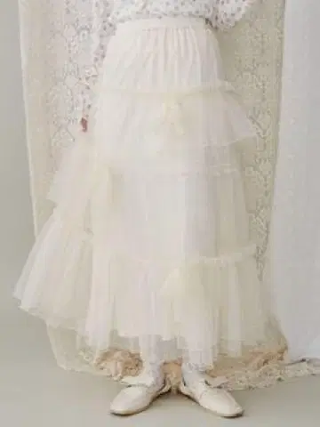 merry Jenny 튤 스커트 아이보리