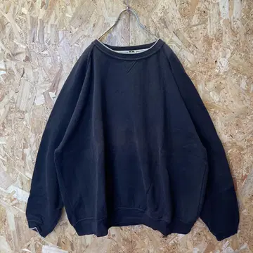 90s vintage 구제 의류 러셀 무지 맨투맨 2XL 블랙