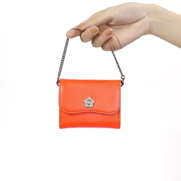 MARY QUANT 오렌지 3단 폴더형 지갑