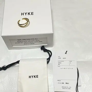 [ 거의 미사용 ] HYKE 이어 커프 DOUBLE EAR CUFE 골드