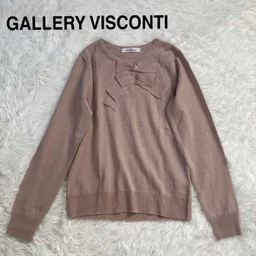 GALLERY VISCONTI 갤러리 비스콘티 리본 니트 핑크