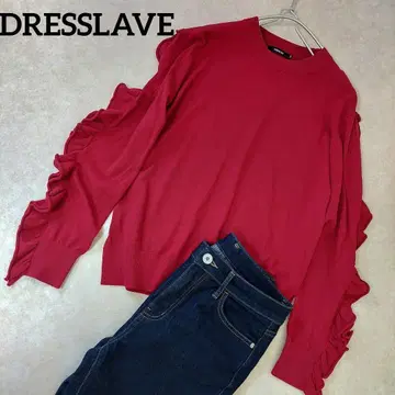 새상품급 DRESSLAVE 프릴 슬리브 니트 지온상사
