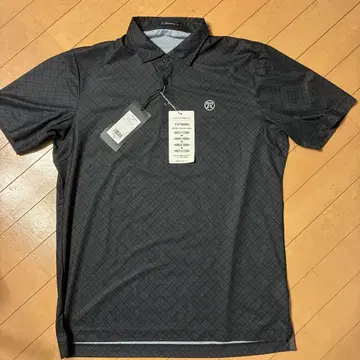 블랙 XL 골프 셔츠 다이아몬드 패턴 타미 아머