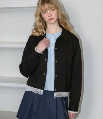 romantic lace jacket 레이스 도킹 가디건 이데무